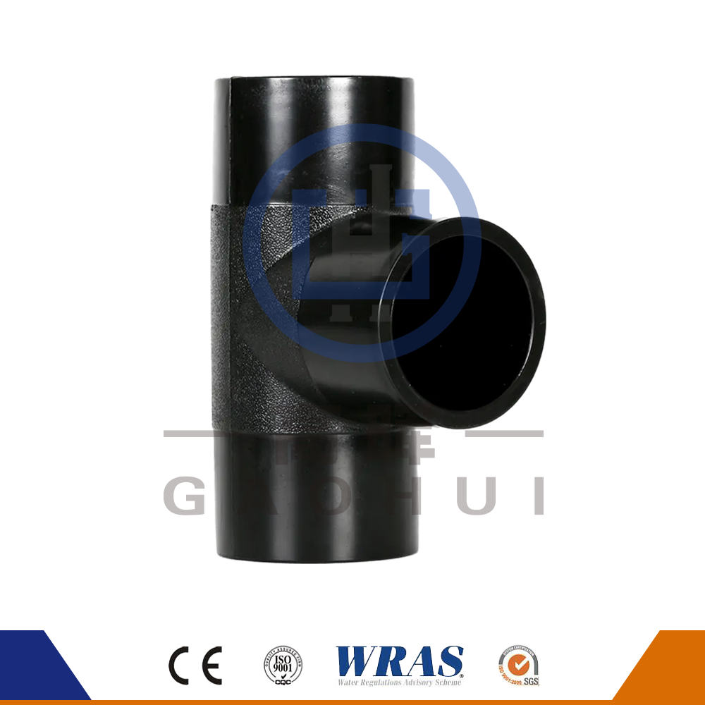 HDPE 성형 엉덩이 퓨전 상수 공급 하수 전달 배수를위한 동등한 티