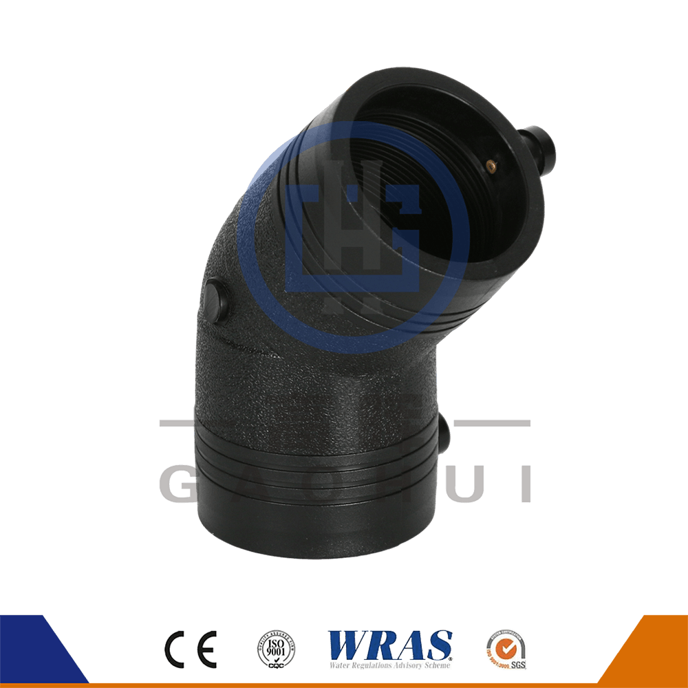HDPE 성형 전기 융합 45도 엘보우 벤드 물 공급
