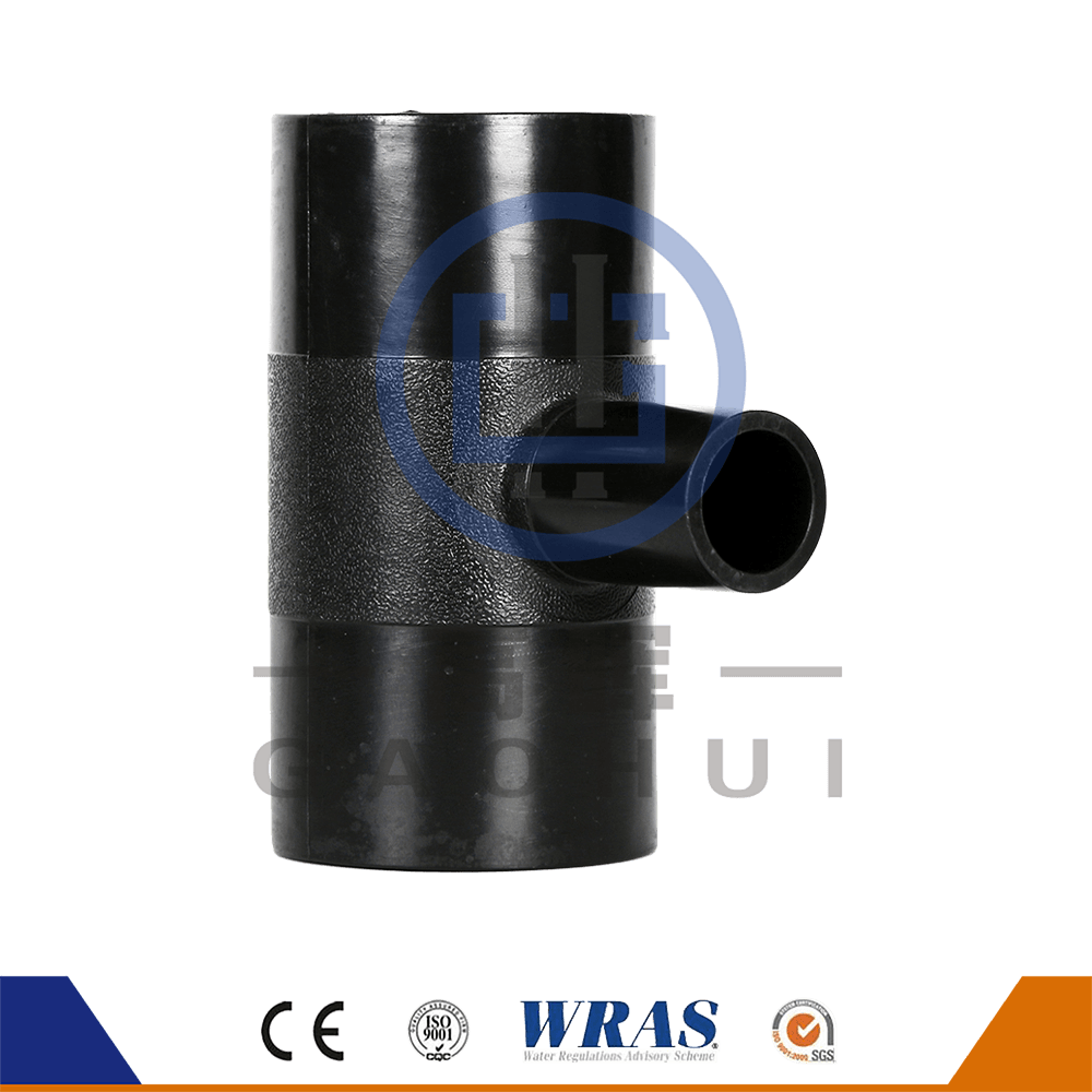 HDPE 성형 엉덩이 퓨전 급수 하수 전달 배수를위한 티 감소 감소