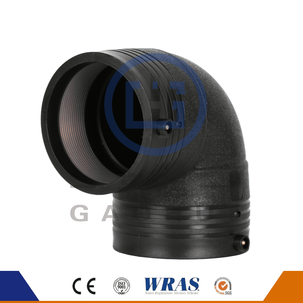 HDPE 성형 전기 퓨전 90도 팔꿈치 굽힘 물 공급